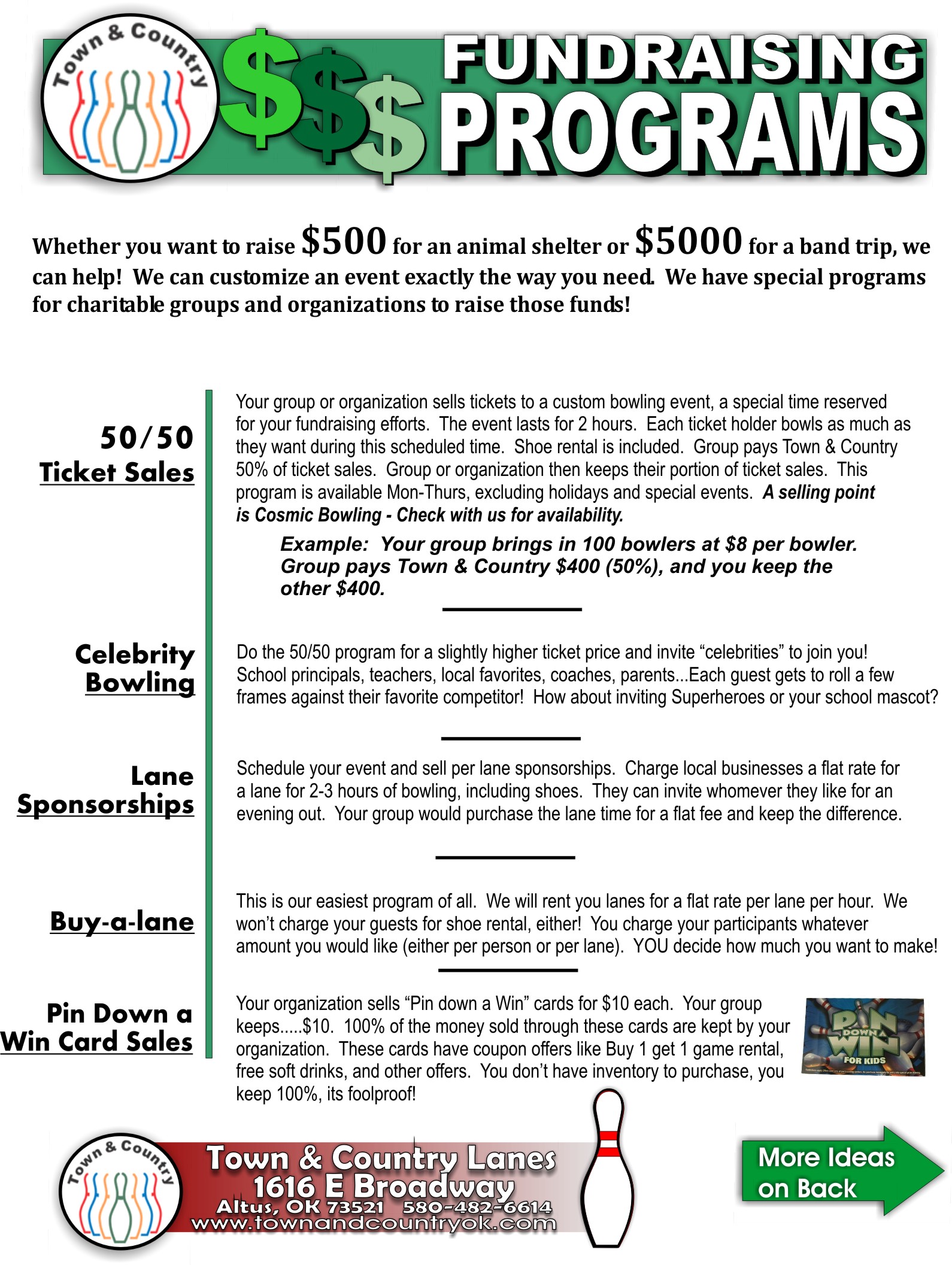 Town Country Lanes Community Fundraising